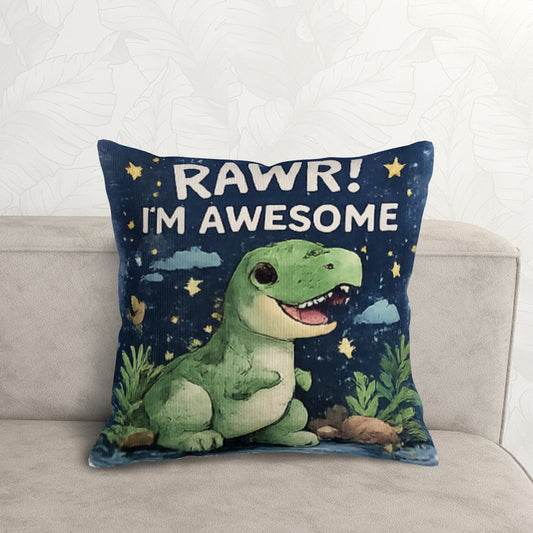 Rawer! I'm Awesome Throw Pillow Covers with Core