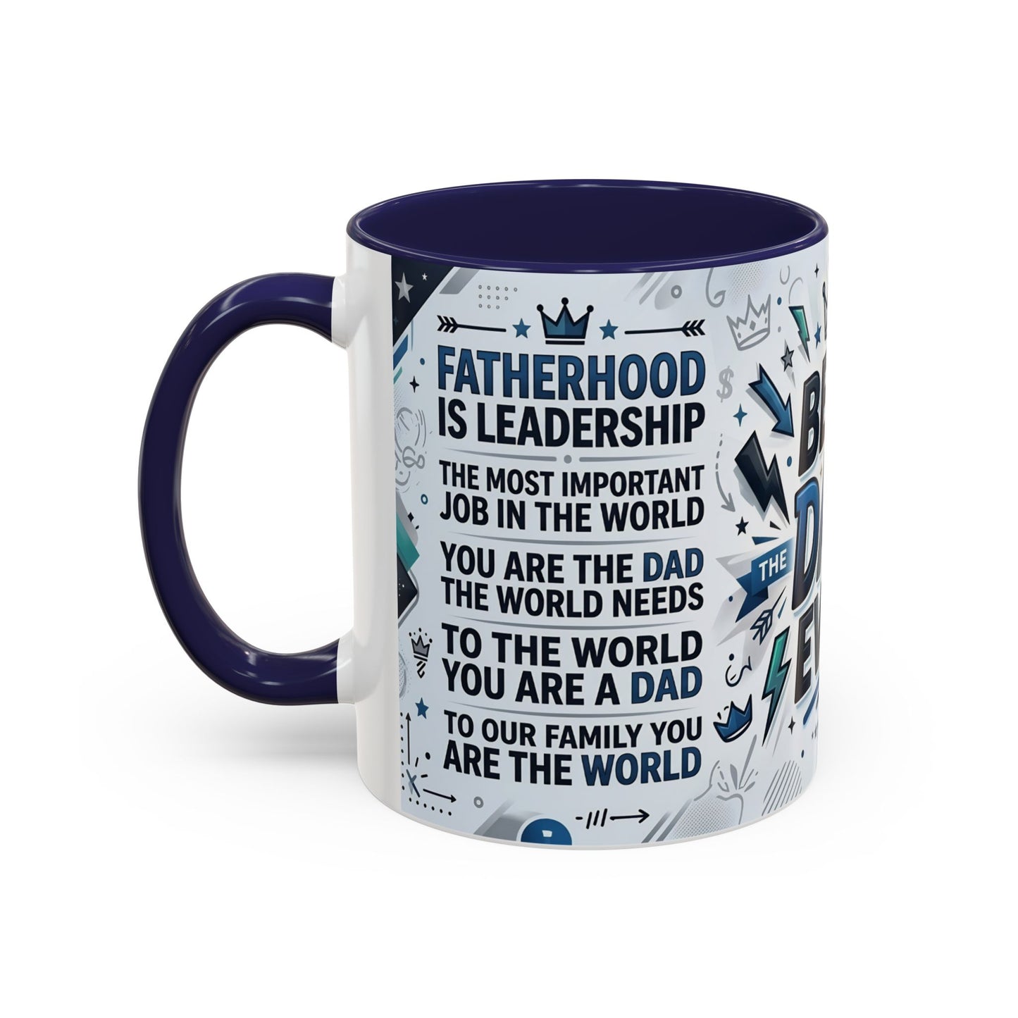 Best Dad Ever Accent Coffee Mug – Father's Day Gift,