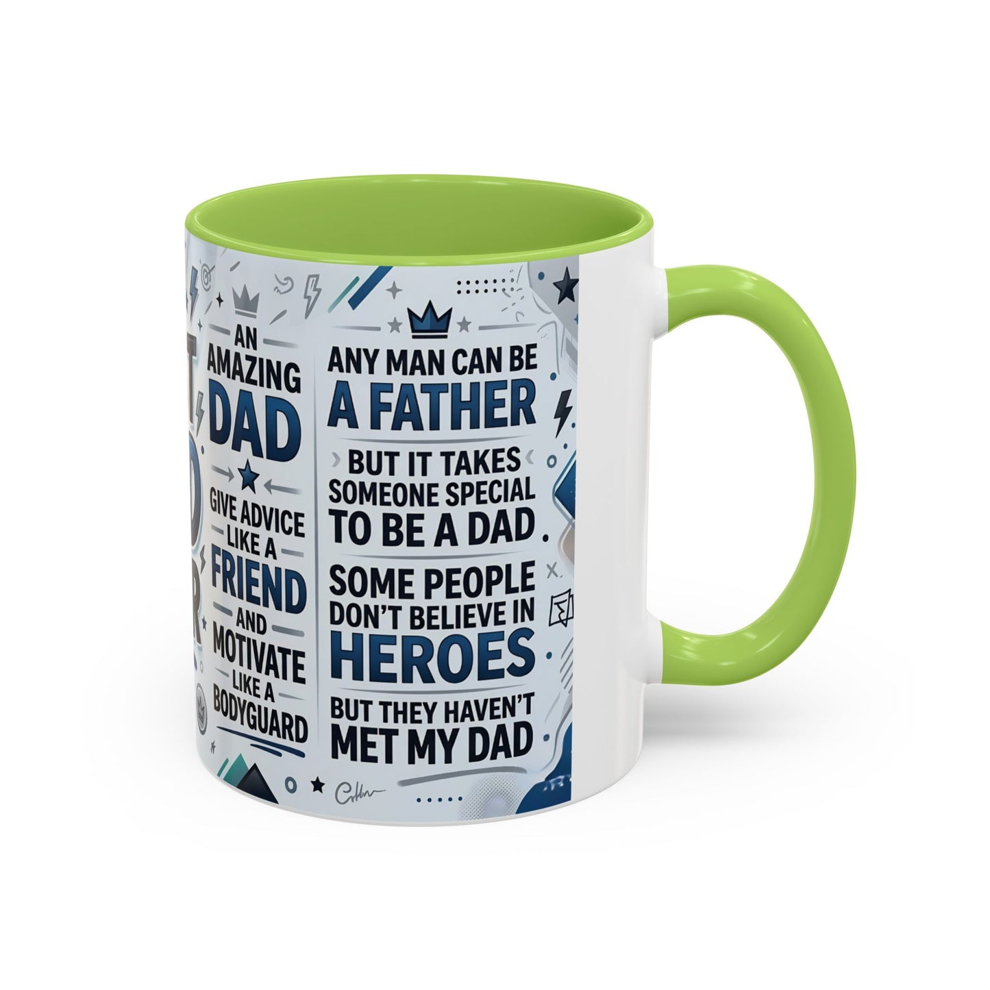 Best Dad Ever Accent Coffee Mug – Father's Day Gift,