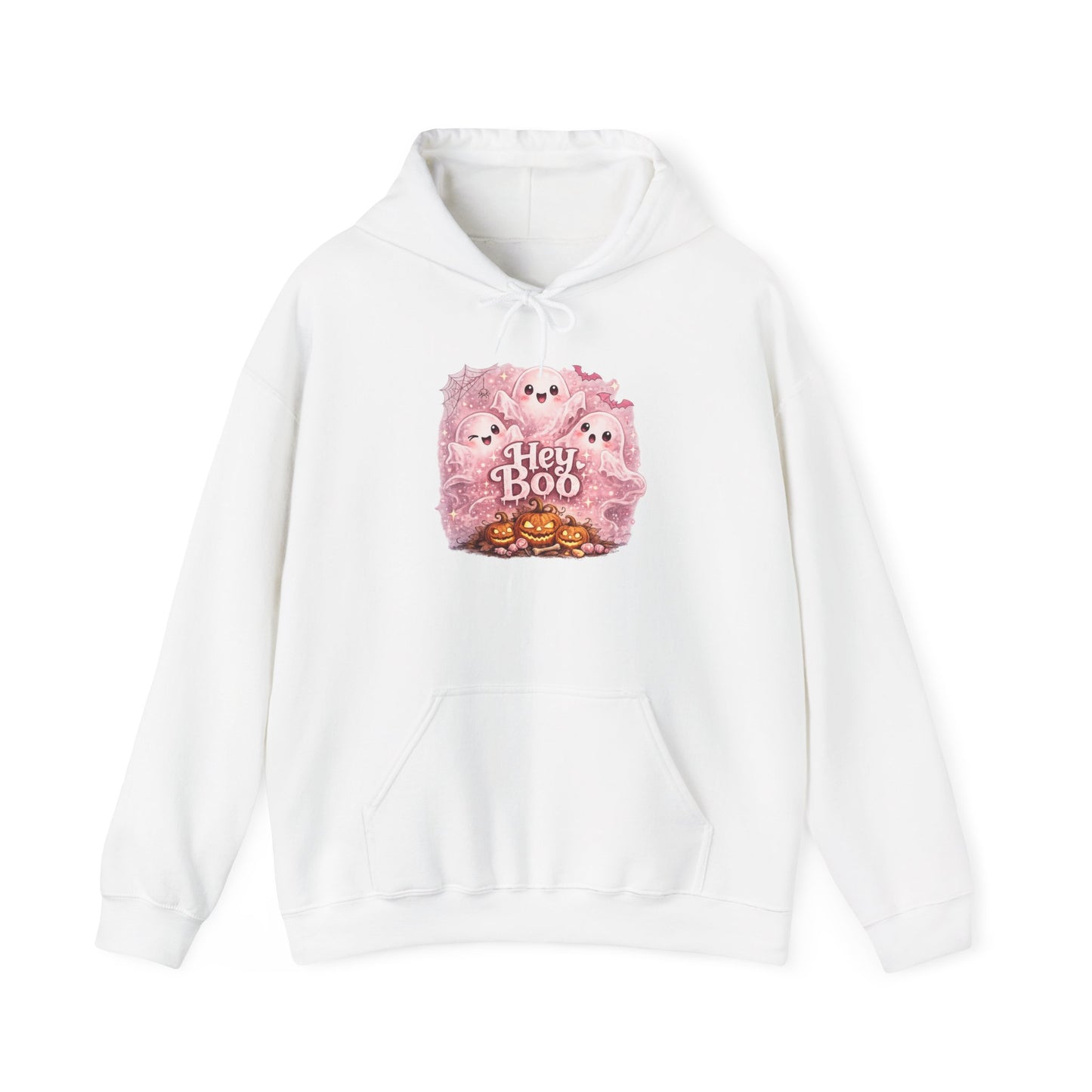 Cute Pink Ghosts & Jack-O'-Lantern Halloween Sweatshirt