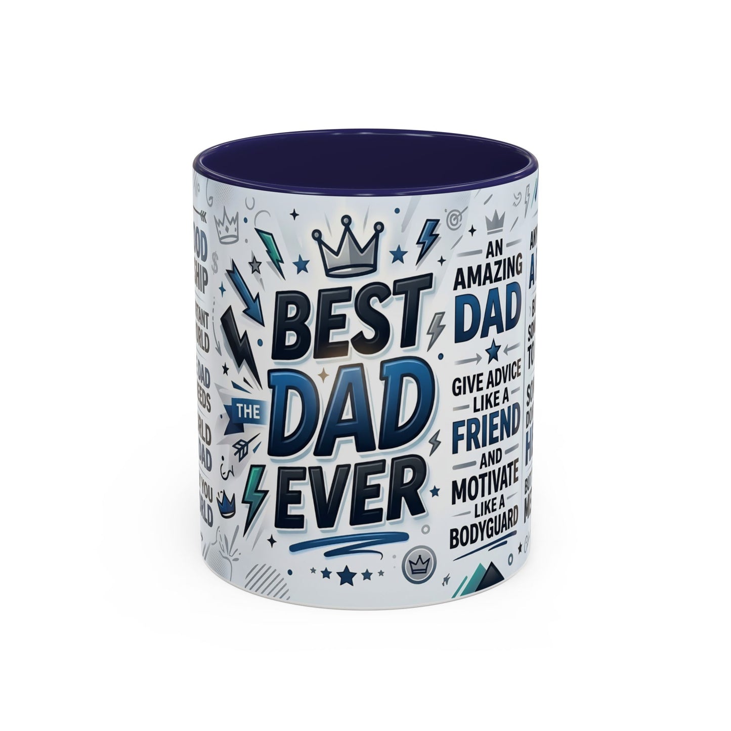 Best Dad Ever Accent Coffee Mug – Father's Day Gift,
