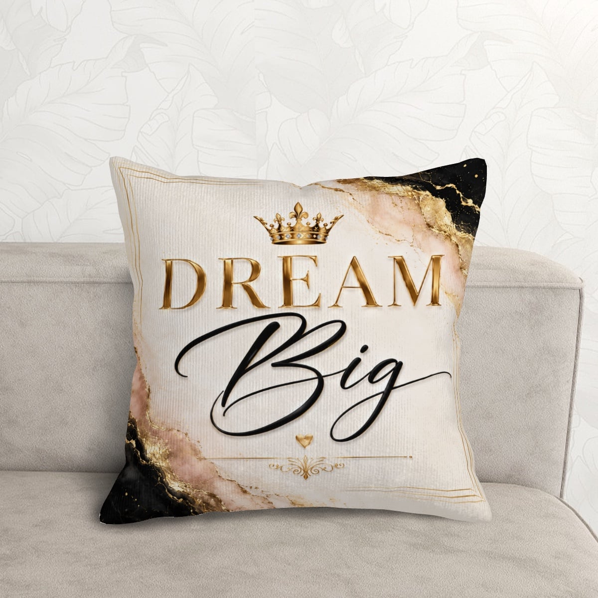 Dream Big Throw Pillow Covers with Core