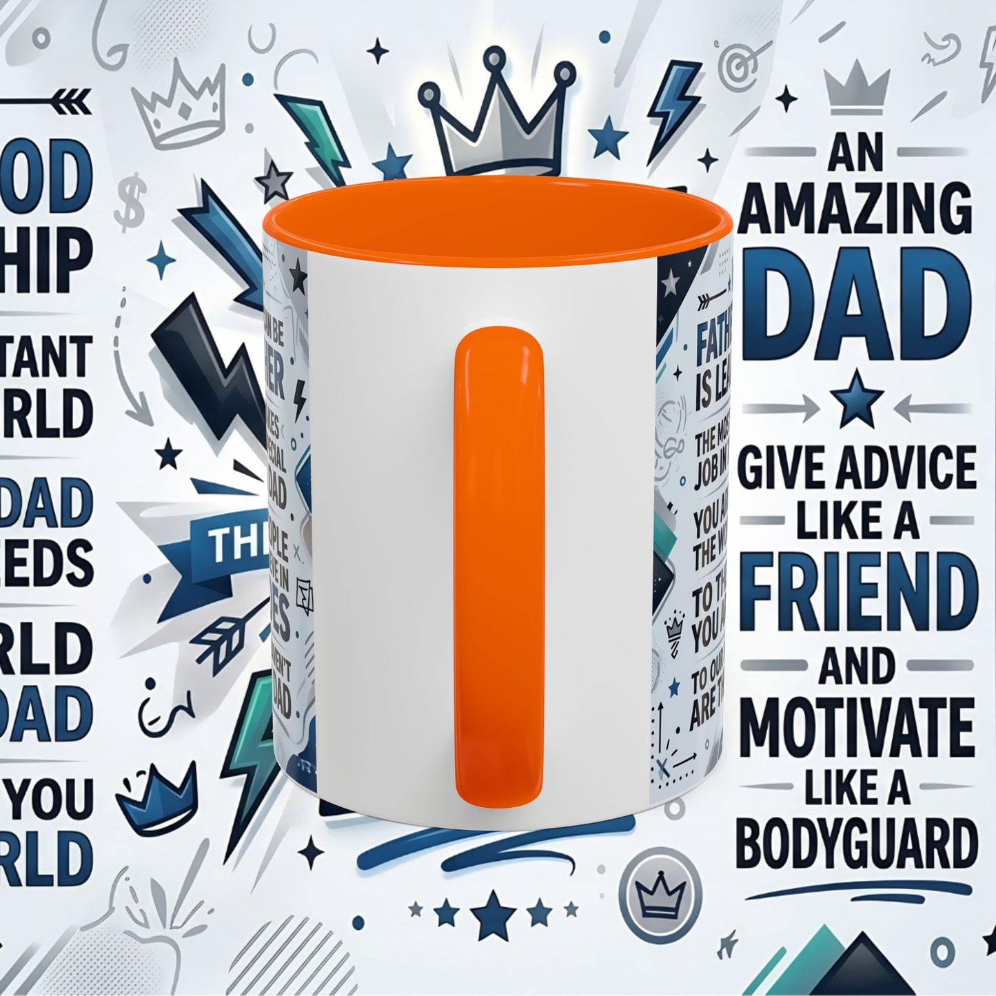 Best Dad Ever Accent Coffee Mug – Father's Day Gift,