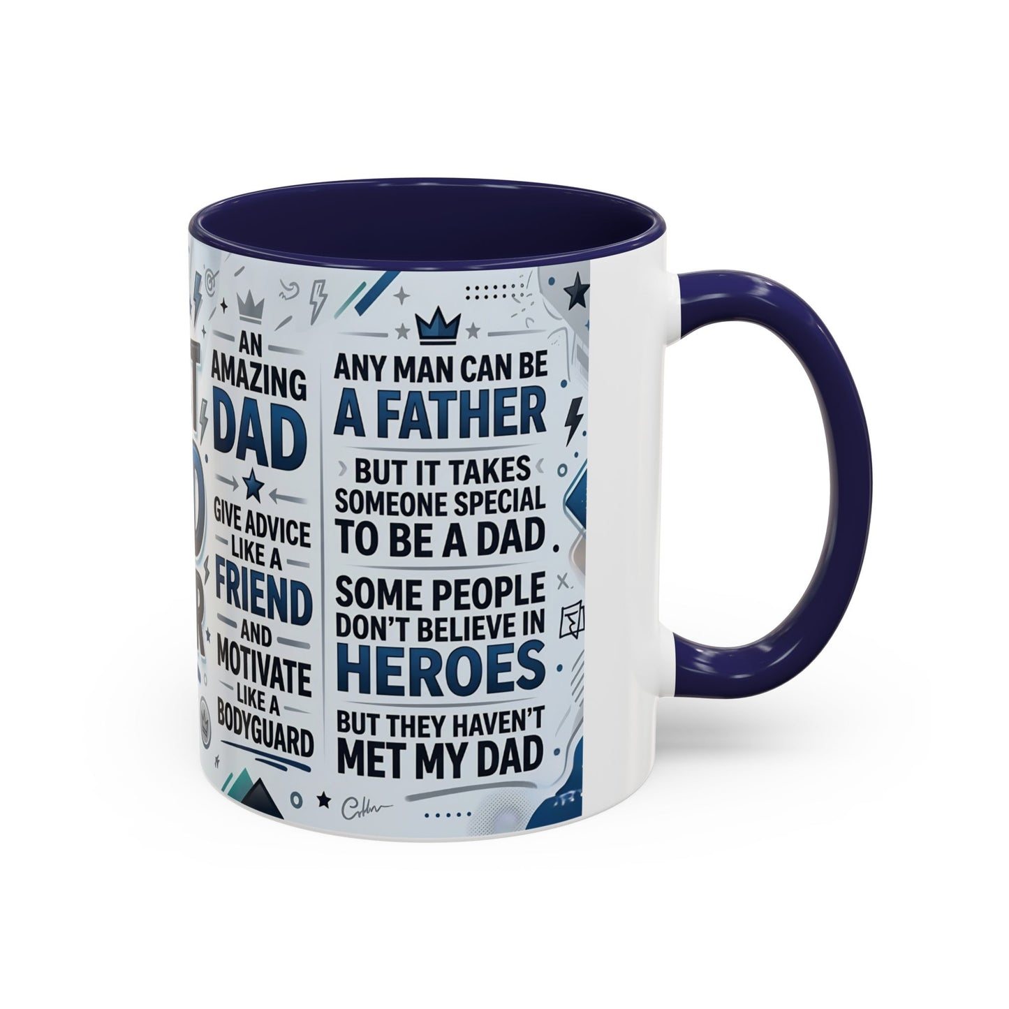 Best Dad Ever Accent Coffee Mug – Father's Day Gift,