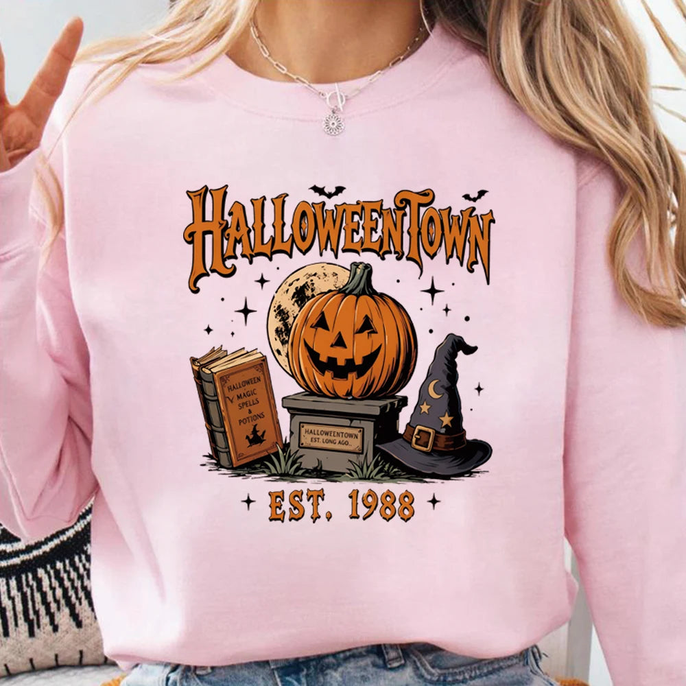 Halloween Town Est 1988 Sweatshirt Fall Pumpki Shirt Spooky Season Hoodie