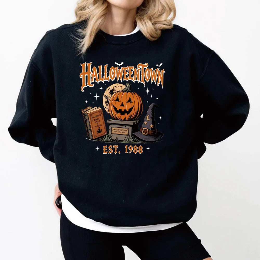 Halloween Town Est 1988 Sweatshirt Fall Pumpki Shirt Spooky Season Hoodie