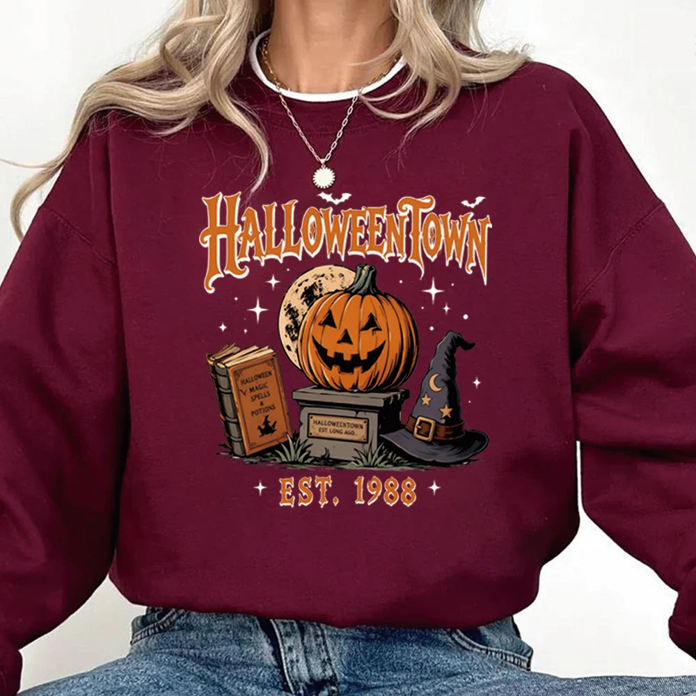 Halloween Town Est 1988 Sweatshirt Fall Pumpki Shirt Spooky Season Hoodie