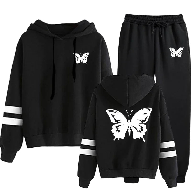 Butterfly Cozy Two-Piece Sweat Outfit