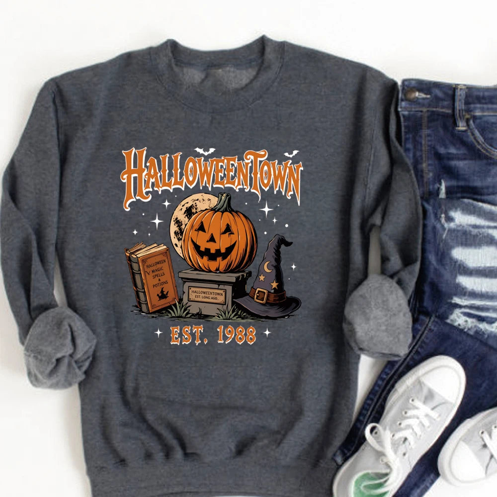Halloween Town Est 1988 Sweatshirt Fall Pumpki Shirt Spooky Season Hoodie