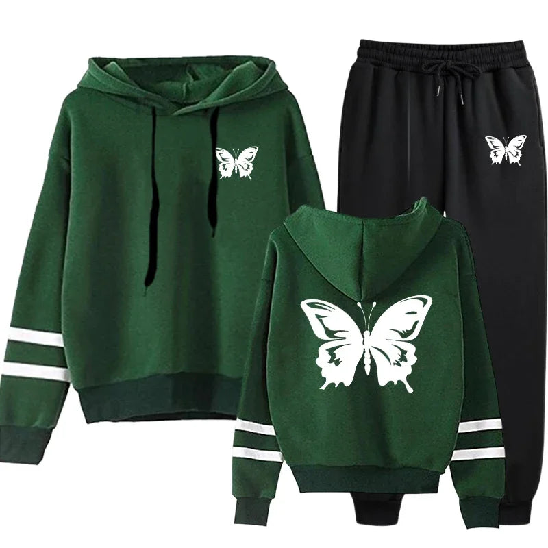 Butterfly Cozy Two-Piece Sweat Outfit