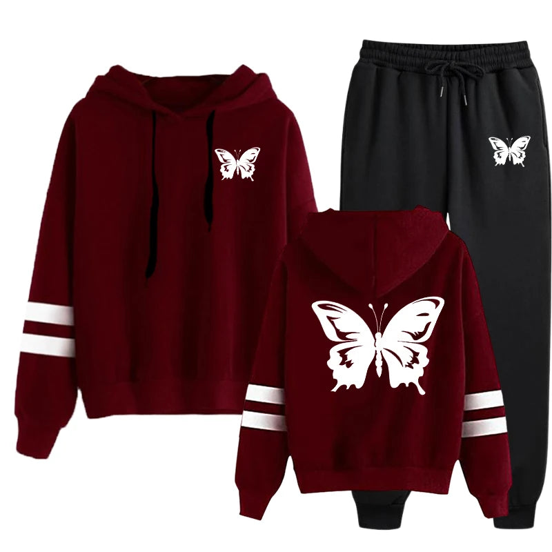 Butterfly Cozy Two-Piece Sweat Outfit