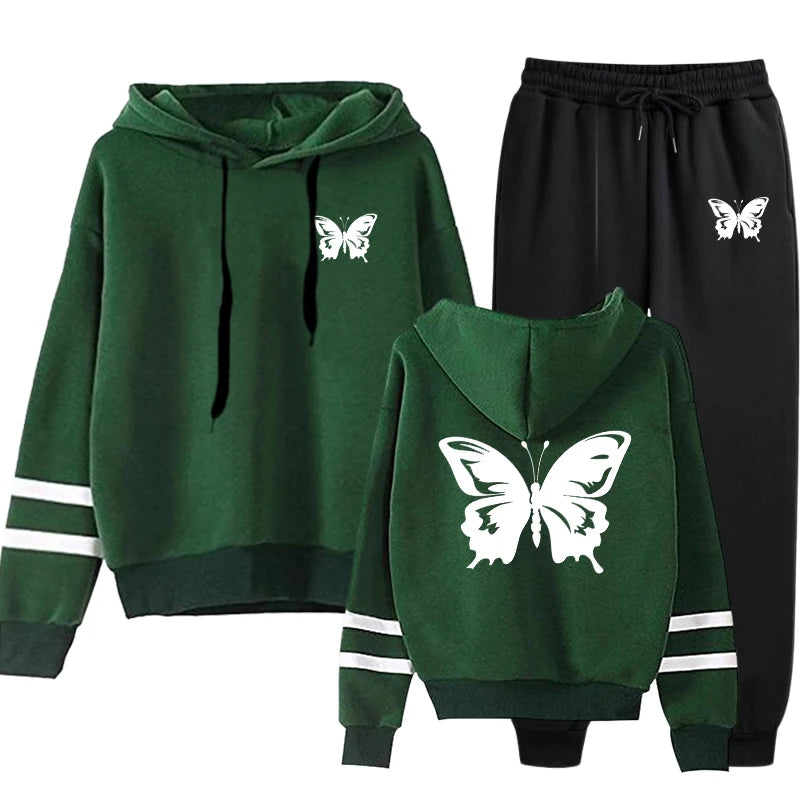 Butterfly Cozy Two-Piece Sweat Outfit