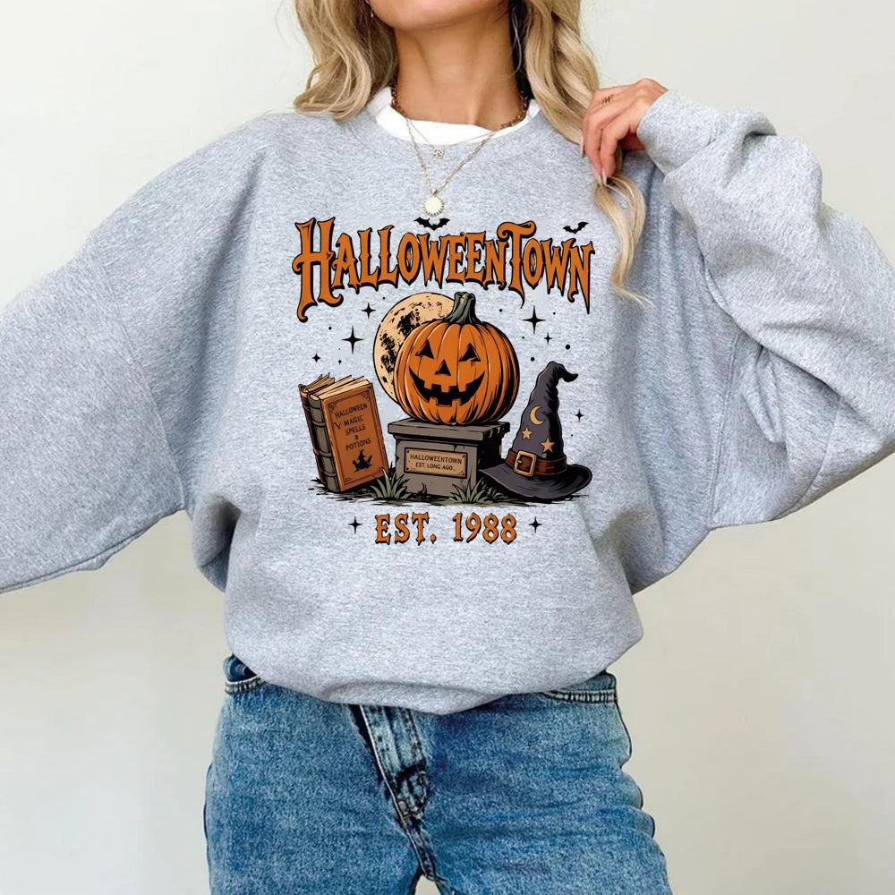 Halloween Town Est 1988 Sweatshirt Fall Pumpki Shirt Spooky Season Hoodie