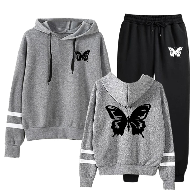Butterfly Cozy Two-Piece Sweat Outfit