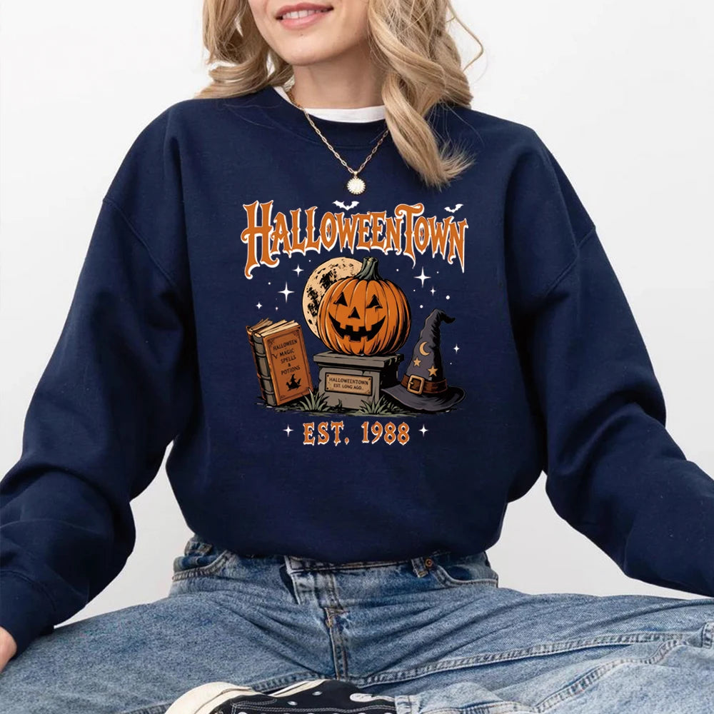 Halloween Town Est 1988 Sweatshirt Fall Pumpki Shirt Spooky Season Hoodie