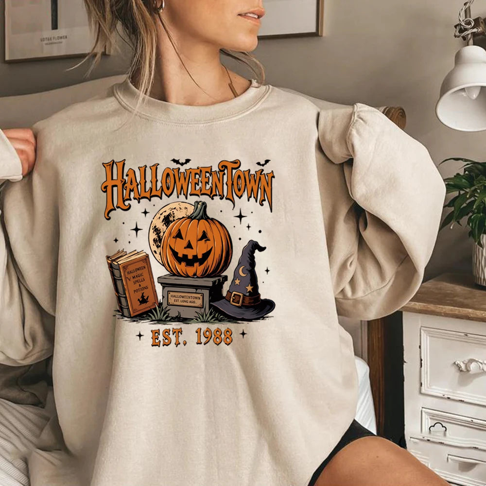 Halloween Town Est 1988 Sweatshirt Fall Pumpki Shirt Spooky Season Hoodie