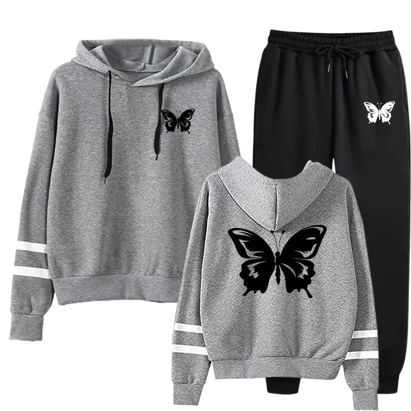 Butterfly Cozy Two-Piece Sweat Outfit