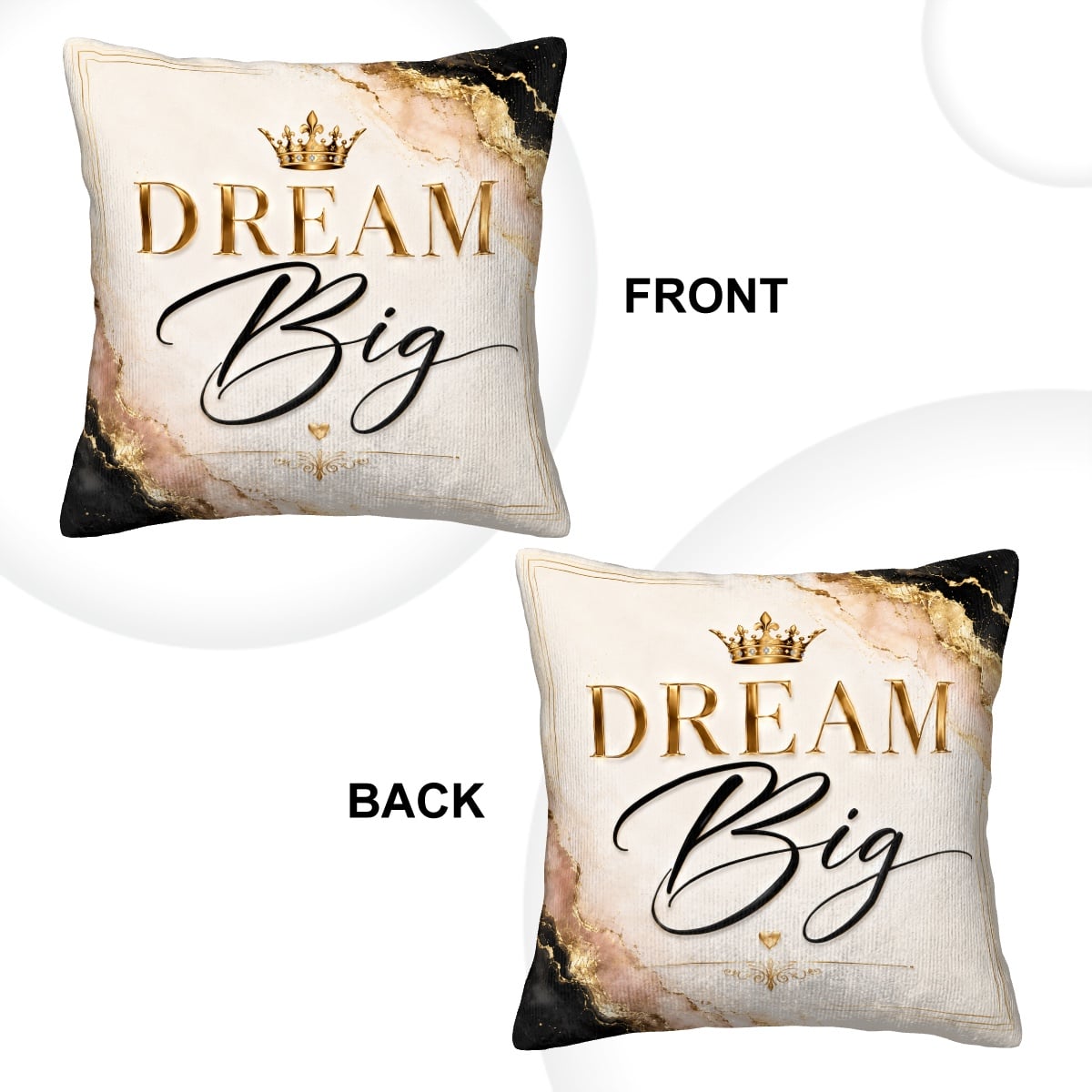 Dream Big Throw Pillow Covers with Core
